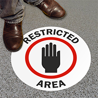 Restricted Zone SlipSafe™ Floor Sign