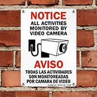 Notice / Aviso All Activities Monitored Sign