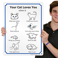Your Cat Loves You Cat Mood Sign