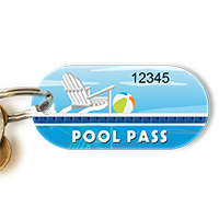 Pool Pass In Oblong Circle Shape, Pool Chair