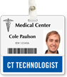 CT Technologist Badge Buddy For Horizontal Id Cards