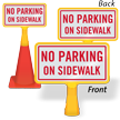No Parking On Sidewalk ConeBoss Sign