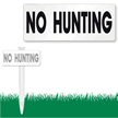 No Hunting bolt on Sign