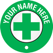Custom Name Around First Aid Symbol