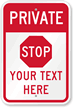 Private   Stop Custom Sign