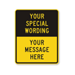 Custom Yellow Black Split Template Parking Sign