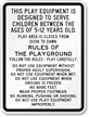 Playground Equipment Ages 5 12 Sign