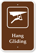 Hang Gliding   Campground, Guide & Park Sign