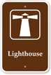 Lighthouse   Campground, Guide & Park Sign