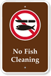 No Fish Cleaning Campground Sign