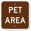Pet Area Sign