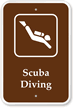 Scuba Diving   Campground, Guide & Park Sign