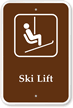Ski Lift Campground Park Sign