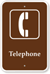 Telephone   Campground, Guide & Park Sign