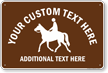 Custom Horse Text And Additional Text Sign