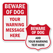 Add Your Warning Message Here Custom Beware Of Dog Sign