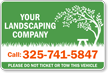 Custom Landscaping Company Name Magnetic Vehicle Sign