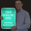 Custom Reflective Sign   Add Headline And Instructions