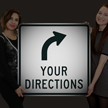 Custom Reflective Sign   Choose Arrow, Add Directions