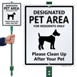 Clean Up After Your Pet with Graphic Sign