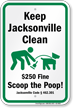 Dog Poop Sign For Florida