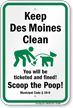 Dog Poop Sign For Iowa