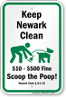 Dog Poop Sign For New Jersey