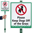 Keep Dogs Off The Grass Lawnboss Sign Kit