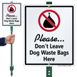 Dont Leave Dog Waste Bags Here Sign