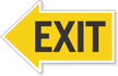 Exit Left Die Cut Directional Sign