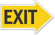 Exit Right Die Cut Directional Sign