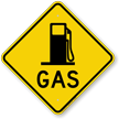 Gas Diamond shaped Traffic Sign