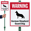Warning Dog Breed LawnBoss® Sign & Stake Kit