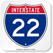 Interstate 22 (I 22)Sign