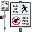Kids At Play With Graphic Sign
