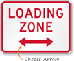 Loading Zone Sign with Arrow