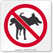 No Dog Peeing Graphic Sign