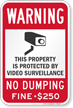 No Dumping Warning Sign (with Graphic)