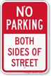 No Parking Both Sides Of Street Sign
