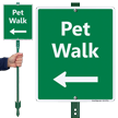 Pet Walk Left Arrow Lawnboss Sign