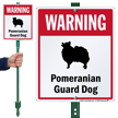 Warning Pomeranian Guard Dog LawnBoss™ Signs