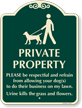 Refrain Your Dogs From Peeing Private Property Sign