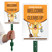 Your Dog Is Welcome As Long One of You Cleans Up 