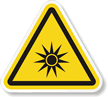 ISO W027   Optical Radiation Symbol Label