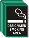 Designated Smoking Area   black reversed