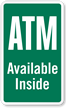 ATM Available Inside Window Decal