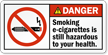 Smoking E Cigarettes Hazardous To Health Label