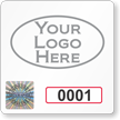 Tamper Evident Hologram Permit Decals with Logo and Numbering