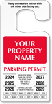Custom Jumbo Temporary Parking Permit Hang Tag