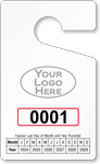 Punch Out Parking Permit Tag With Logo
